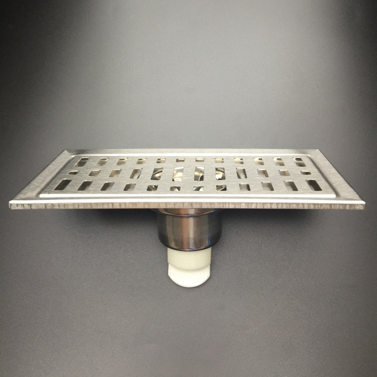 Cross-border best-selling stainless steel rectangular floor drain, hotel kitchen, bathroom, shower room direct exhaust anti-odor floor drain details Picture
