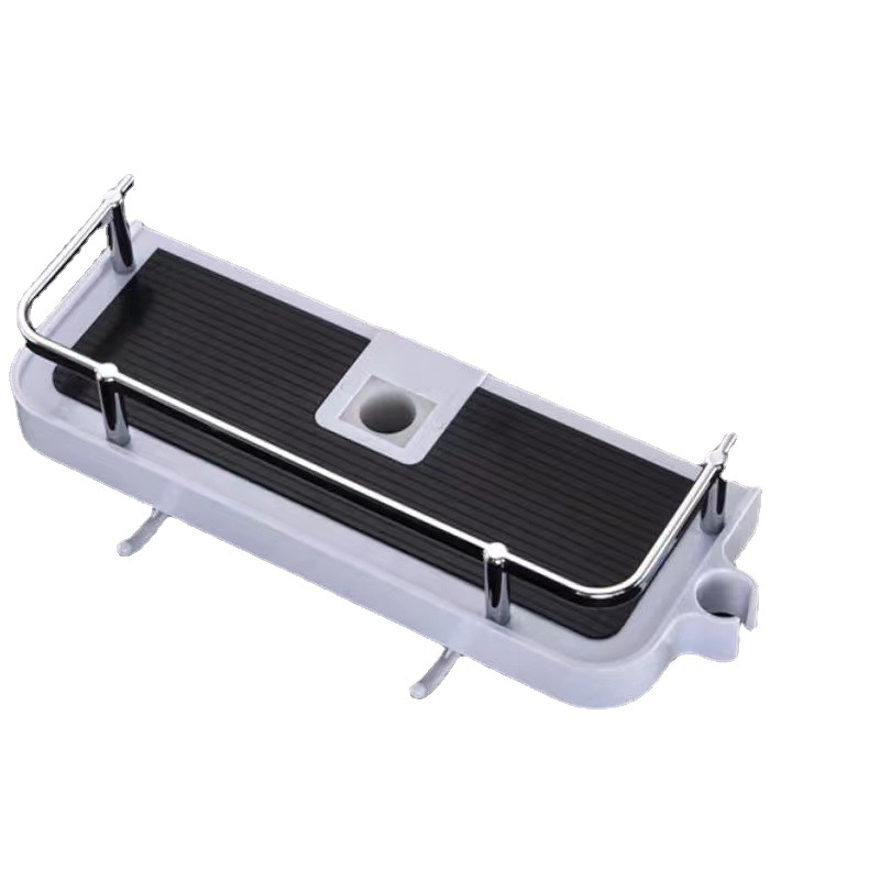 Bathroom showerhead storage rack, no need for drilling, adjustable showerhead rod tray with hook, multi-functional bathroom storage rack Item Picture