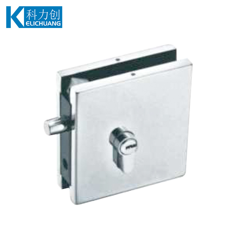 Stainless steel glass door lock, bathroom door, office door, stainless steel door, double-layer lock manufacturer, double-door lock head details Picture