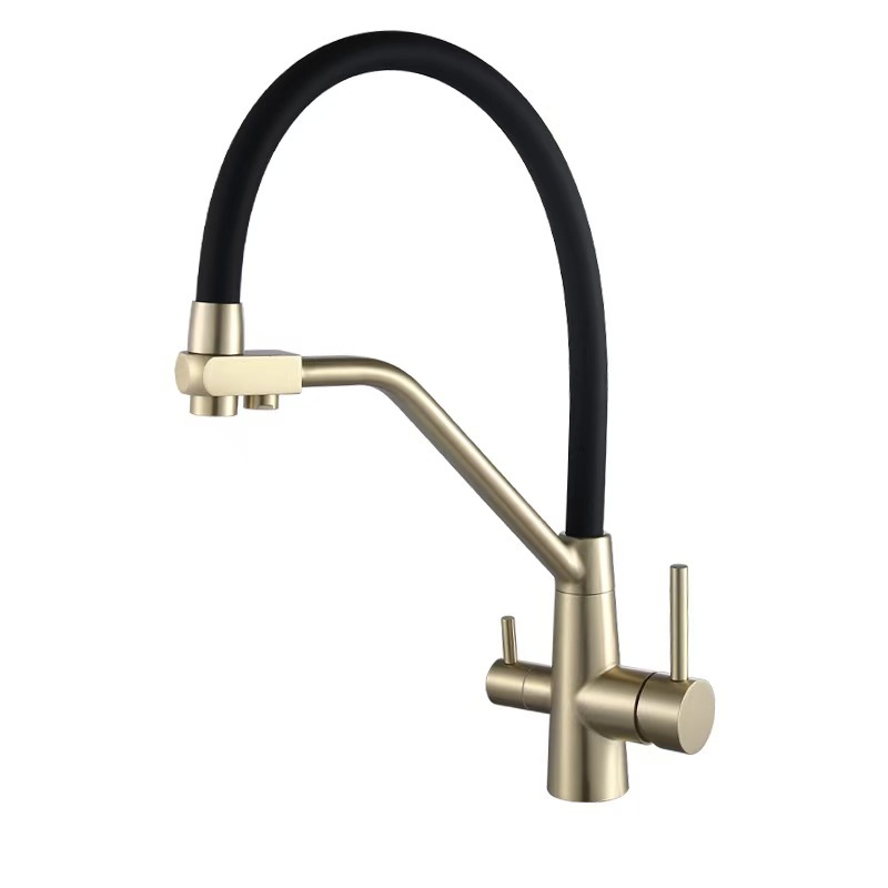 Three-in-one water purifying faucet, cross-border drinking water filter, kitchen mixer, rotating foreign trade hot and cold water faucet Item Picture