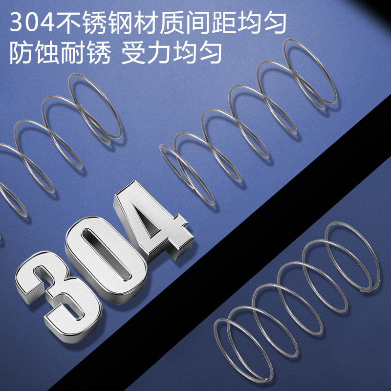 Toilet seat cover spring 304 stainless steel suction water tank button accessory, toilet squat toilet return compression small spring Specification drawing