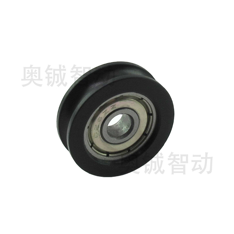 Guangdong manufacturer's self-operated 626 bearing rubber-coated wheel, reinforced nylon wheel, bearing pulley, U-groove wheel details Picture