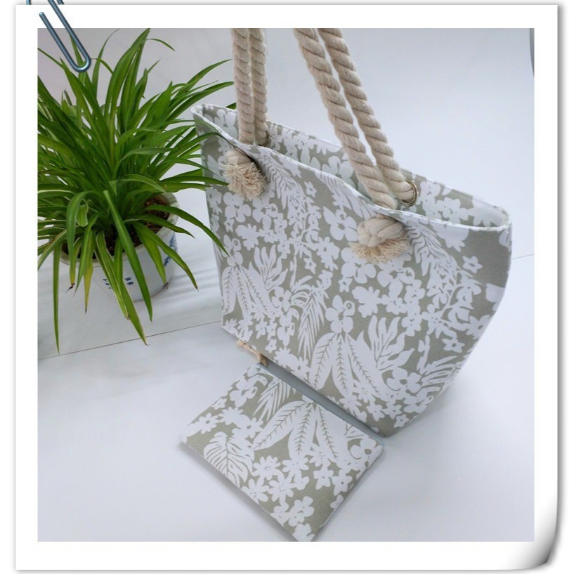 Customized canvas bags with cartoon prints, women's single-shoulder bags, Korean-style casual linen rope handbags, and large-capacity square bags based on provided pictures details Picture