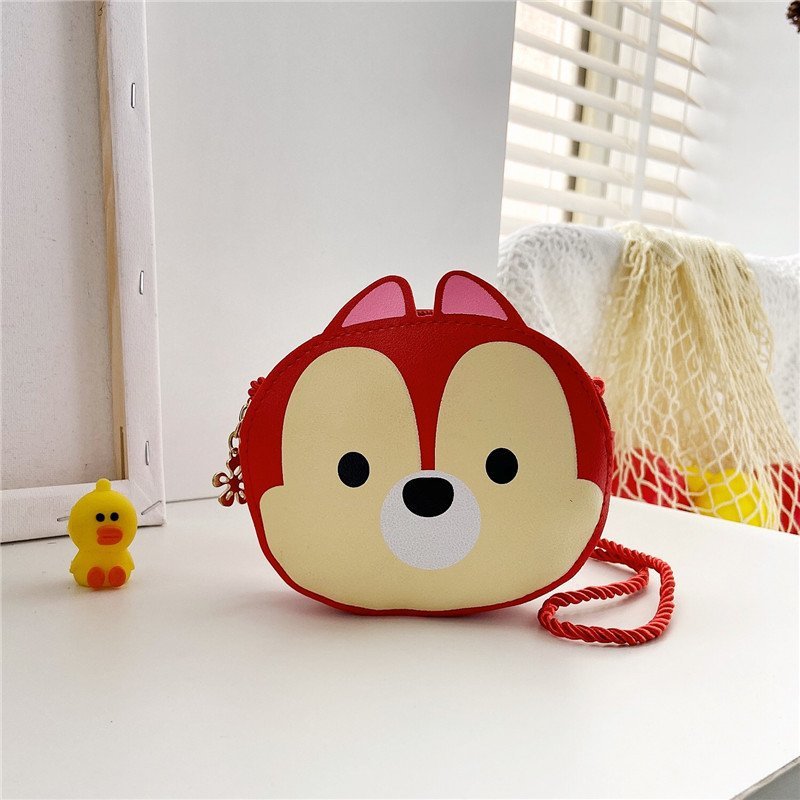 Children's single-shoulder small accessory, baby crossbody bag, new women's large capacity small bag, small round bag, girlish heart details Picture