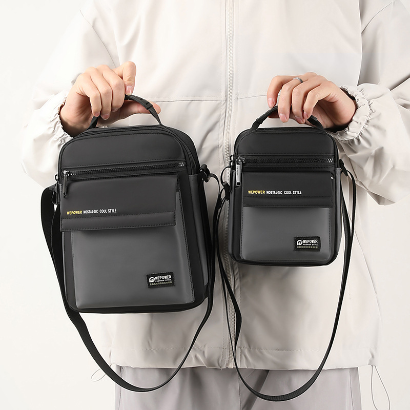WEPOWER's new men's casual and simple single-shoulder bag, portable large-capacity storage crossbody bag and business handbag Specification drawing