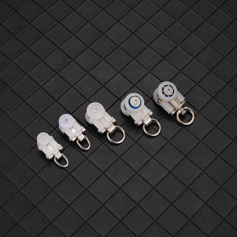 Stainless steel curtain accessories pulley self-silent electric curtain track pulley curtain pulley roller manufacturer direct details Picture