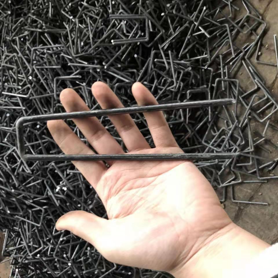 Engineering nails, U-shaped ground nails, construction site highway and railway U-shaped nails, geogrid ground nails, three-dimensional net nails, U-shaped fixed nails details Picture