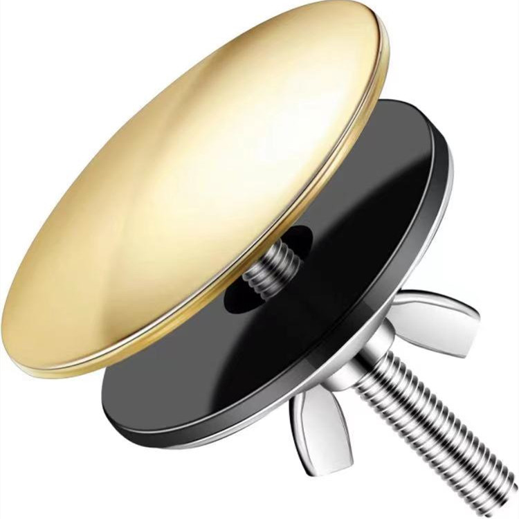 Black and gold kitchen sink hole cover for Amazon US site, washbasin hole sealing plug, polished zinc alloy Specification drawing