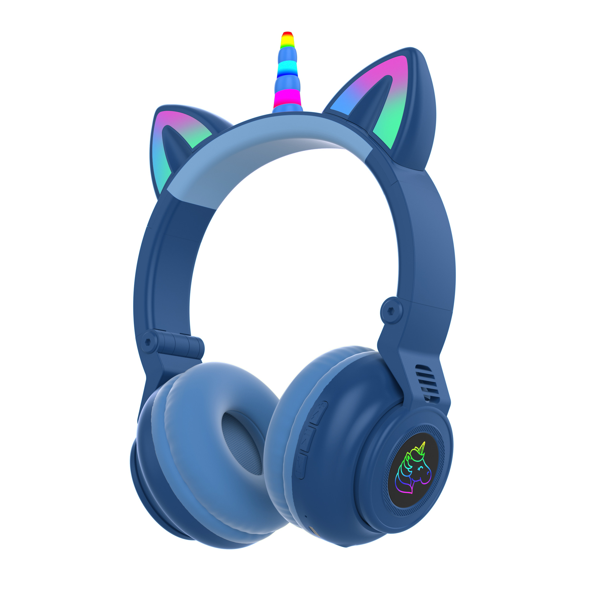 The cross-border best-selling STN-27 cute and shiny unicorn over-ear Bluetooth headphones Application Scenario
