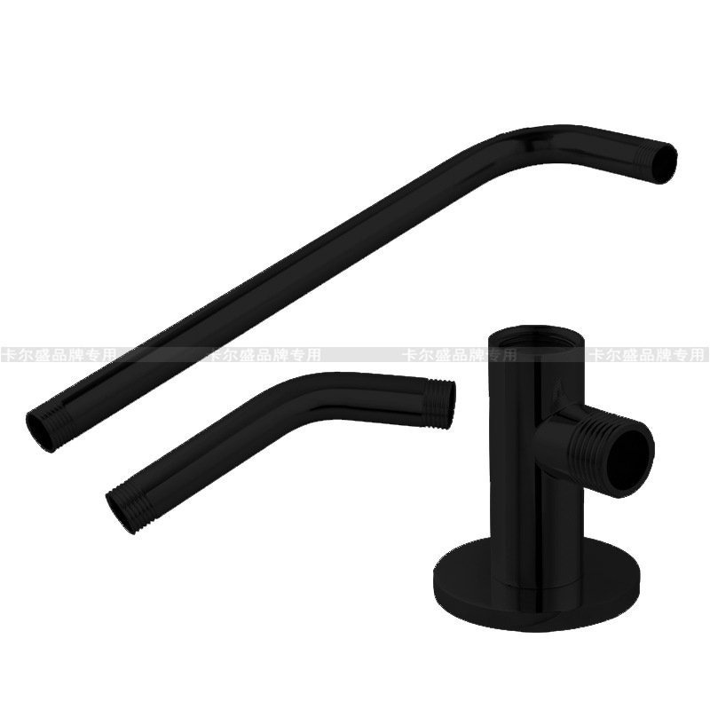 Stainless steel concealed showerhead wall pipe connection rod, black showerhead top spray showerhead wall pole outlet pipe Application Scenario