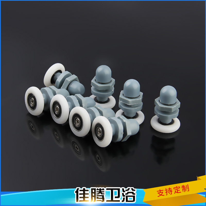 Old-fashioned sliding door wheel accessories, arc sliding door roller, glass door, shower room pulley, bathroom glass door hanging wheel Application Scenario