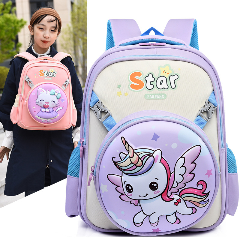 New school bag for primary school students, cartoon and anime children's hard-shell backpacks for grades one and two, and travel backpacks for boys and girls full figure