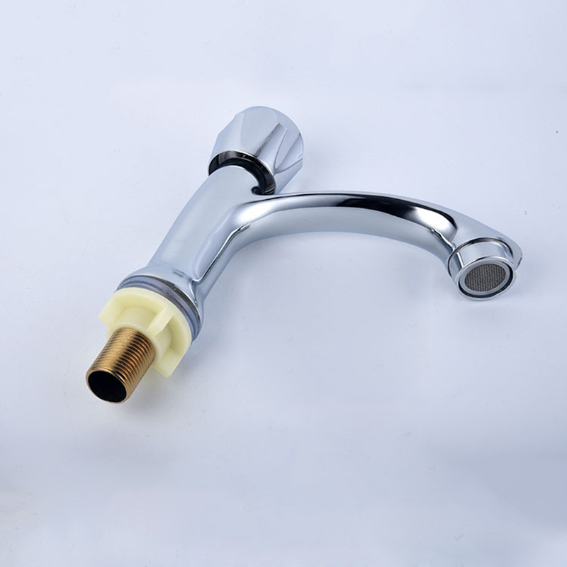 Engineering single-cooling faucet, washbasin under-counter basin, countertop washbasin faucet, building materials washbasin, single-cooling washbasin faucet details Picture