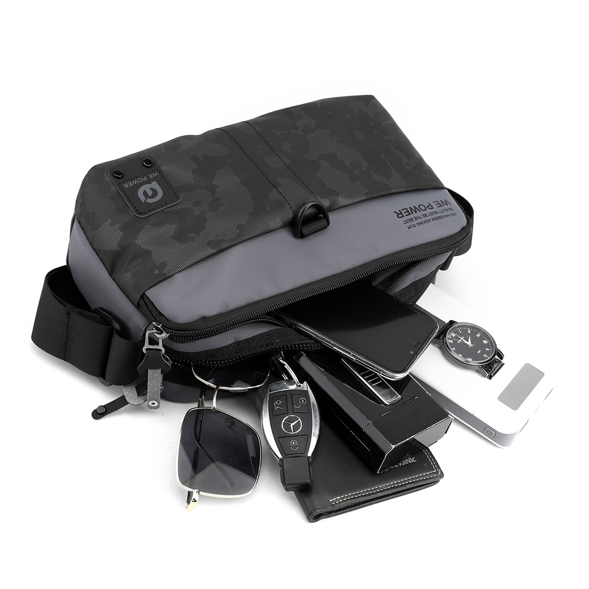 WEPOWER's new Oxford fabric men's bag, casual single-shoulder crossbody bag, casual sports backpack, outdoor small bag, cross-border Item Picture