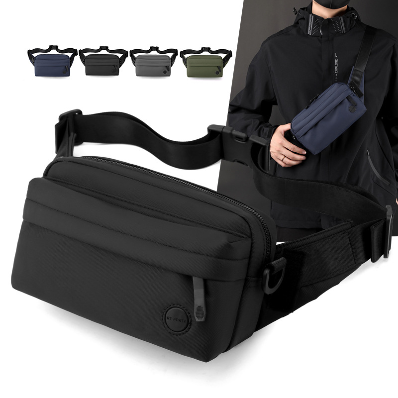 WEPOWER's new trendy nylon fabric crossbody bag is a large-capacity men's fashionable commuting single-shoulder crossbody bag full figure