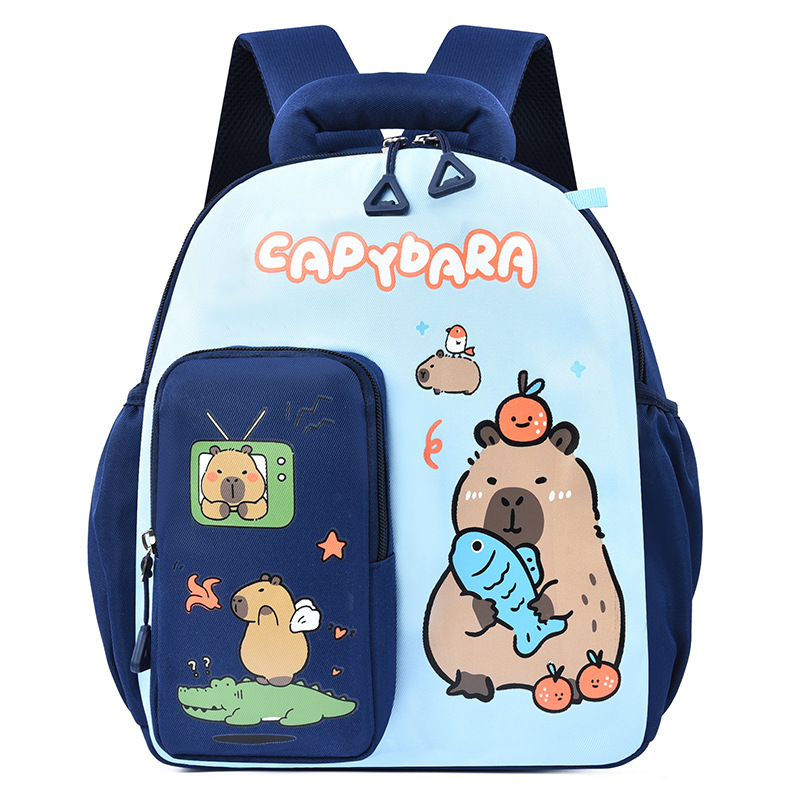 The Kapibala Children's Bag is a cute cartoon schoolbag for boys and girls in kindergartens. It is fashionable and trendy, with a high level of appearance Application Scenario