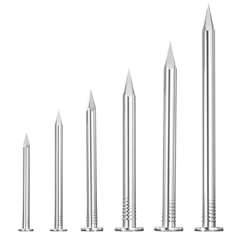304/201 stainless steel round nails, steel nails, yuan nails, woodworking wood hanging picture nails, extended foreign nails, iron nails, floor nails Item Picture