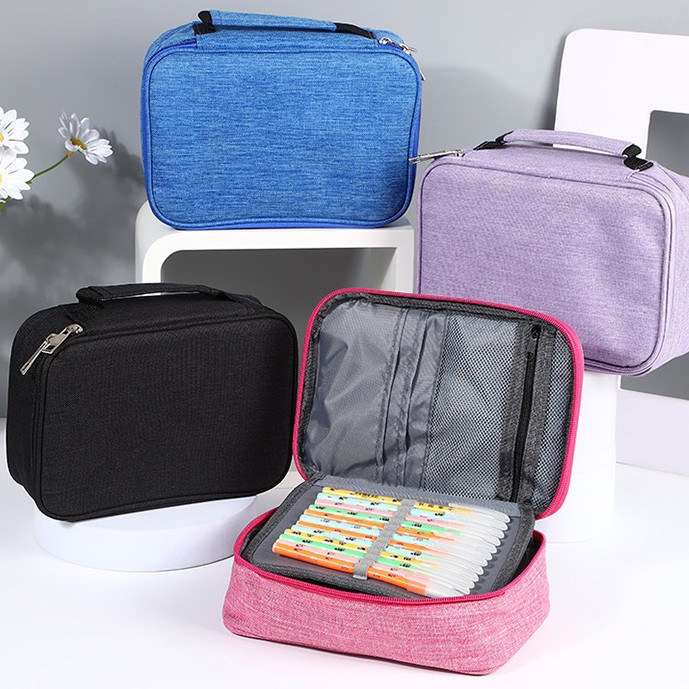 Factory wholesale and customized student stationery storage bags, art drawing pencil cases, stationery boxes, 72-hole pencil cases details Picture
