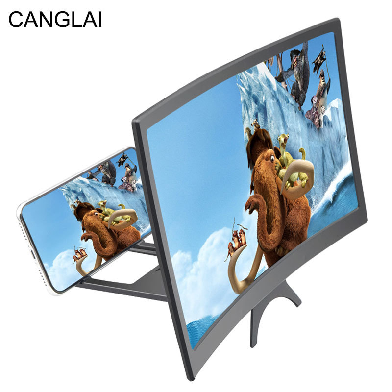 Technology curved screen mobile phone screen amplifier 12-inch curved screen amplifier 3d high-definition screen magnifying glass lazy person stand Specification drawing