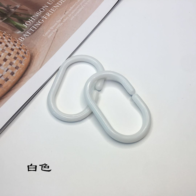 The C-shaped curtain accessory of the ring city shower curtain buckle, original package PP hanging shower curtain buckle Specification drawing