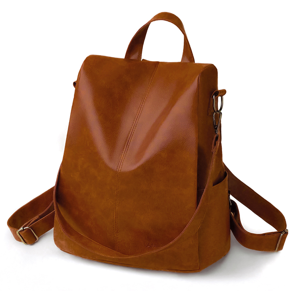 Feihong's new Korean-style fashionable, casual and versatile backpack for women, a large-capacity single-shoulder backpack for women on the street details Picture