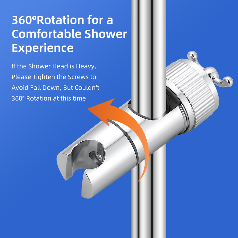 The non-drilling showerhead bracket bracket, adjustable lifting rod, shower head set accessories, middle fork, and fixed base details Picture