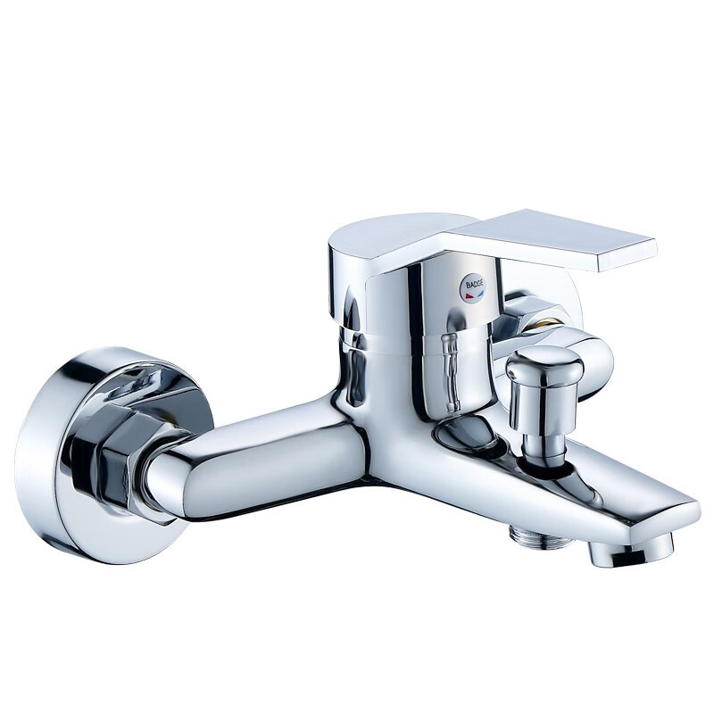 All-copper universal mixing valve, cold and hot water bathroom showerhead and shower head set, fine copper three-in-one mixing valve, bathtub faucet Item Picture