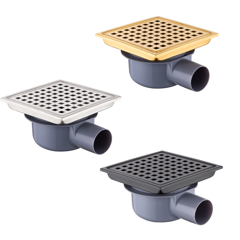 Cross-border same-floor side drainage floor drain 40/50 thin anti-odor floor drain, bathroom square sliding floor drain Application Scenario