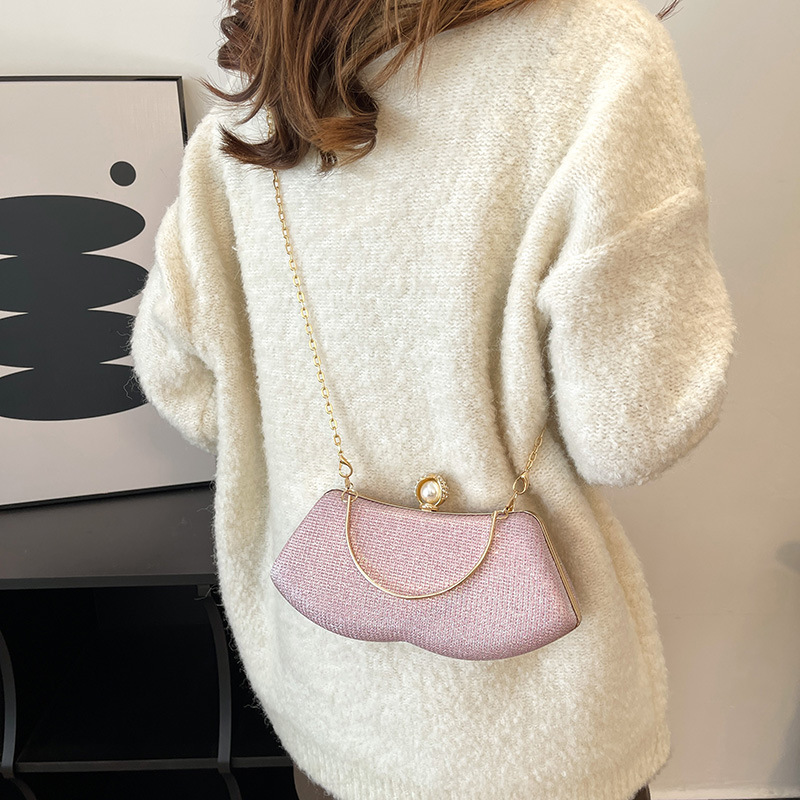 2025 New style fashionable women's bag, texture handbag, crossbody dinner bag, fashionable chain single-shoulder bag Specification drawing