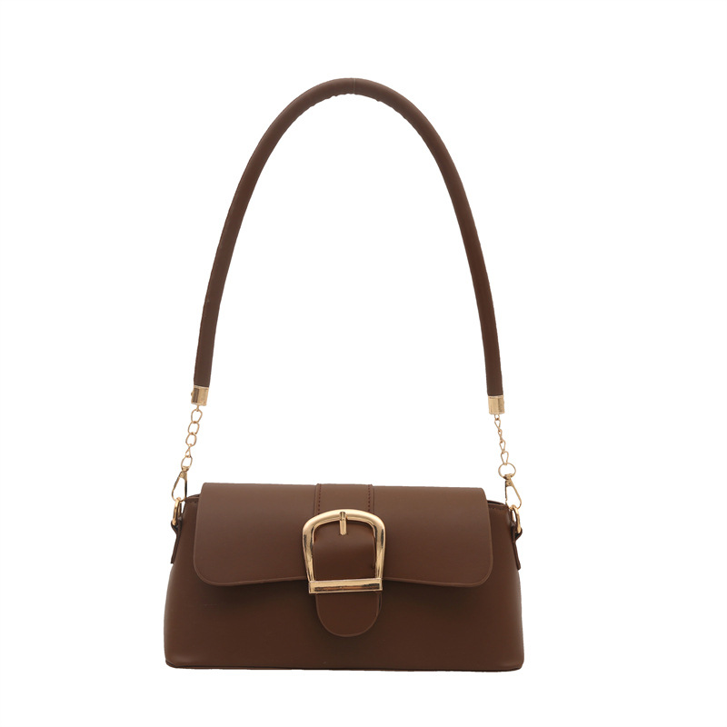 High-end hand-held underarm bag for women 2025 cross-border new style, retro horseshoe buckle, fashionable single-shoulder crossbody baguette bag Item Picture