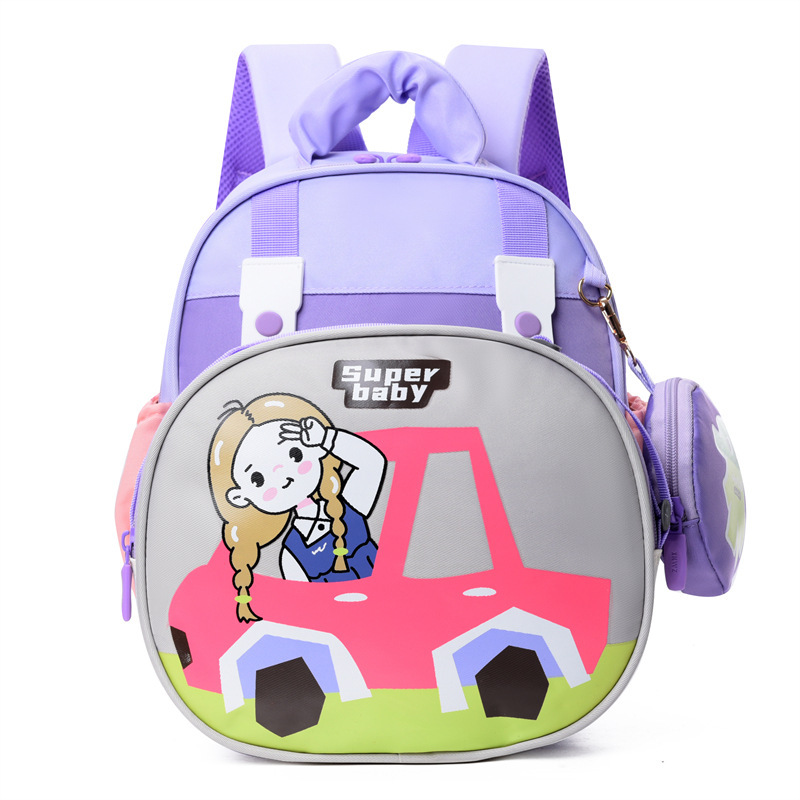 New three-piece set of kindergarten schoolbags, cartoon children's backpacks, cute and stylish for boys and girls, large-capacity backpacks Item Picture