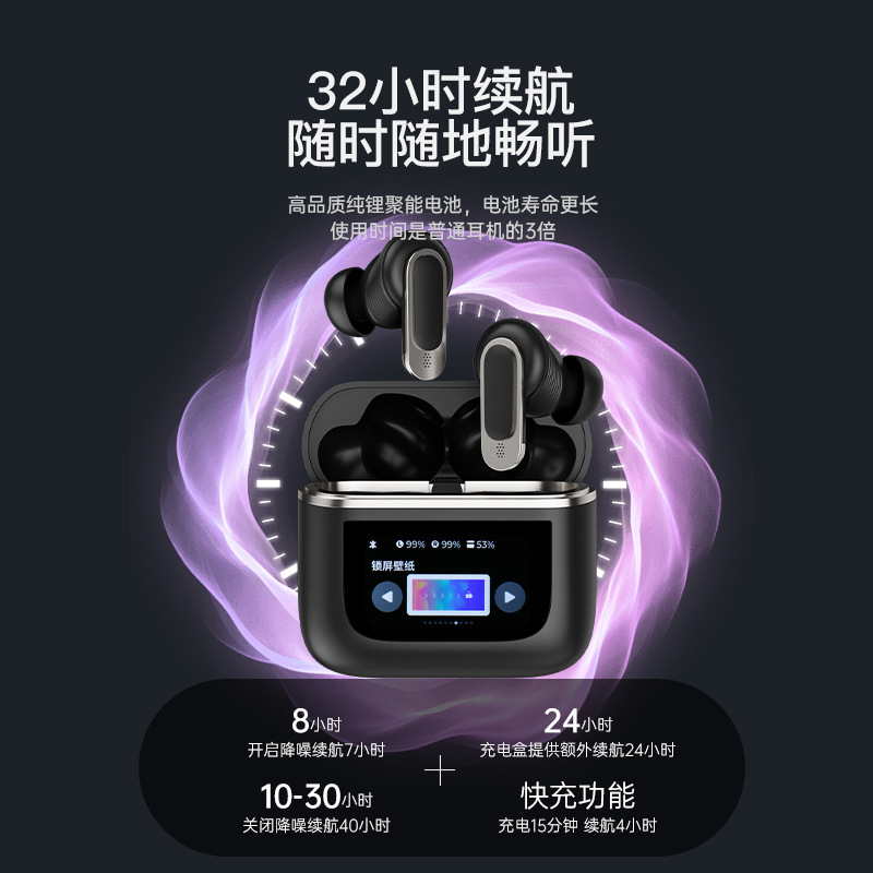 V8 display, A9pro Bluetooth headphones, A10 noise cancellation, ANC wireless in-ear TWS translation, AI color screen, long battery life Application Scenario