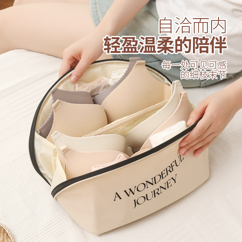 Runhui Simple Pillow Underwear Bag, Travel underwear and underpants separate storage Bag T400 Super soft cotton bra bag details Picture
