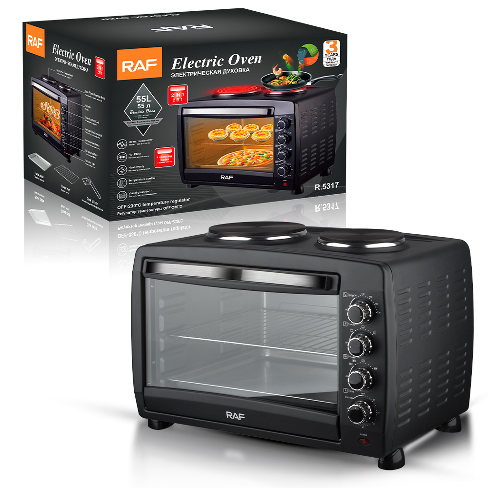 RAF European standard cross-border two-in-one multi-functional electric oven, household kitchen appliance, baking cake, stir-frying, 55L pic 12