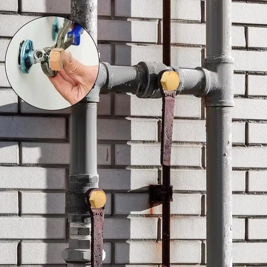 Cross-border 1/2 plug cap, 4/4 copper inner thread plug cap, water pipe distributor faucet, 6-point plug head, inner thread pipe plug details Picture