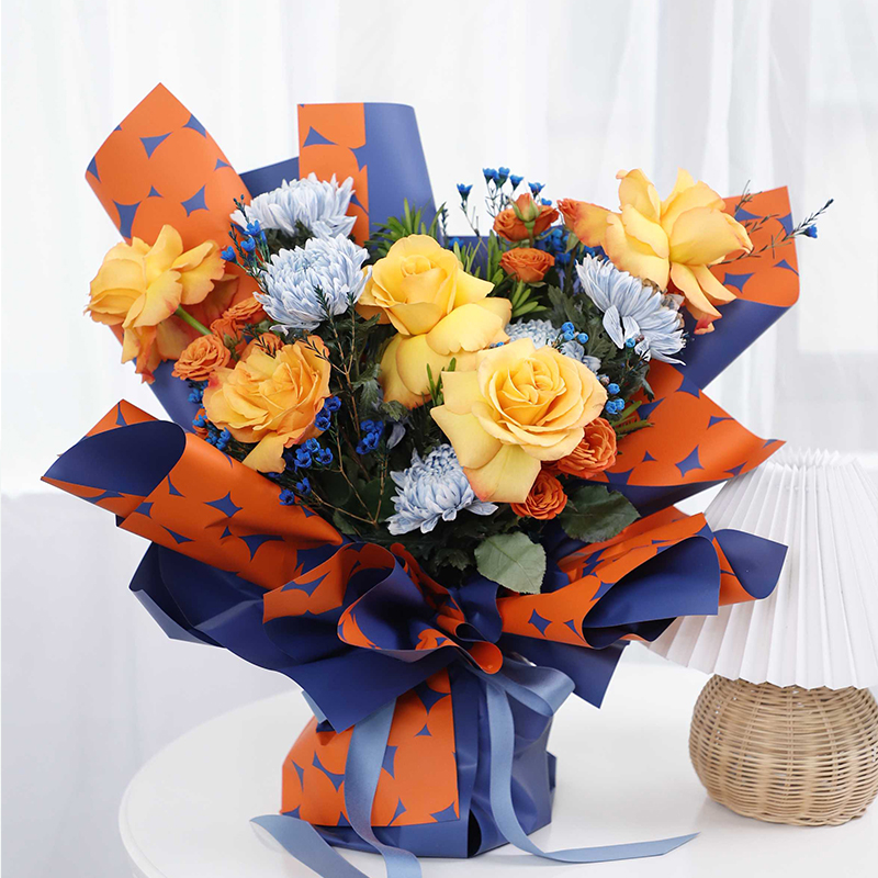 Yuyin Sweet Waterproof Korean-style flower wrapping Paper, flower shop bouquet wrapping paper, wholesale flower decoration materials Specification image