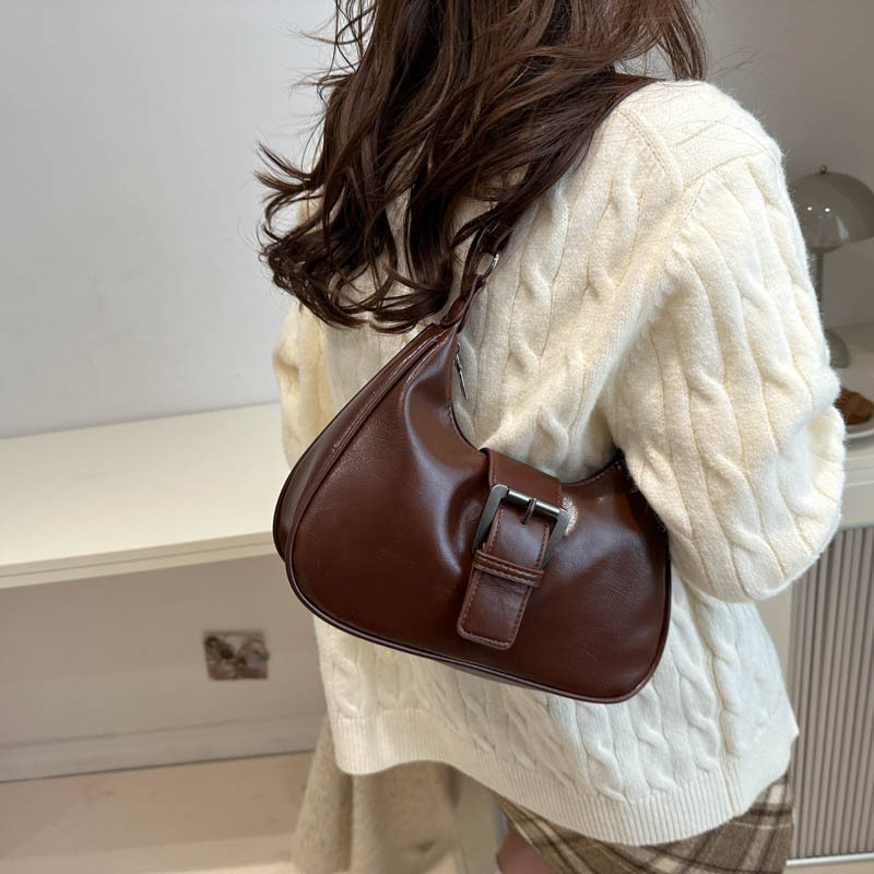 Cross-border fashion baguette bag for women, 2024 new simple and high-end single-shoulder crossbody bag, versatile European and American crossbody bag Specification drawing