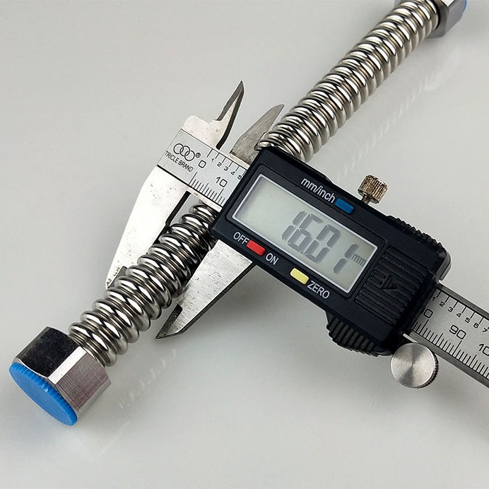 4-point 304 corrugated pipe stainless steel water inlet hose for water heaters, cold and hot water pipes, metal explosion-proof and leak-proof water inlet pipes Specification drawing