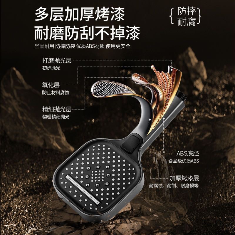 Pressurized showerhead, super powerful panel shower head, bath head, pressurized bath, handheld showerhead with large water output Specification drawing