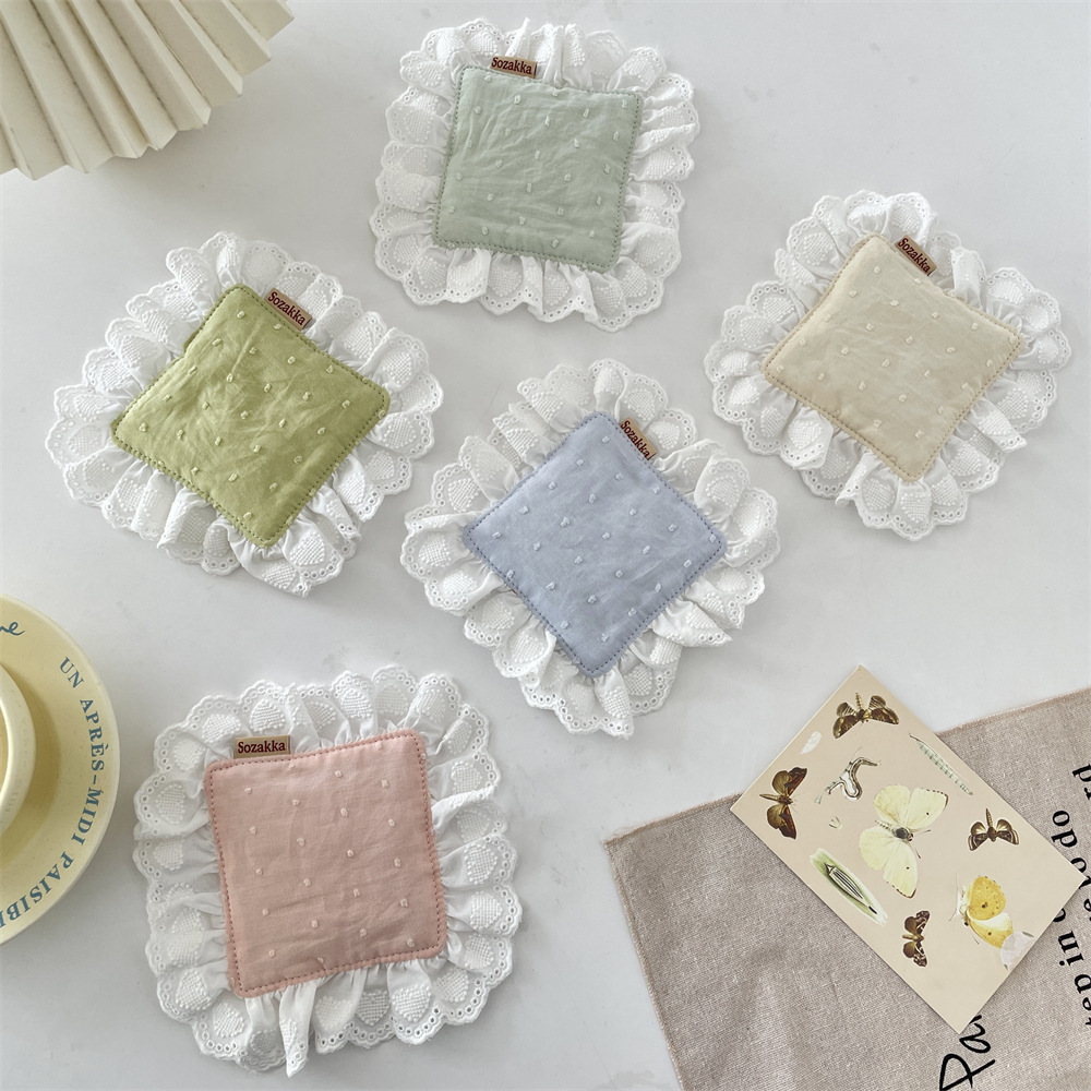 55143 Cute lace napkins, placemats, coasters, multi-purpose restaurant coffee cups, Western cuisine, edible, heat-resistant full figure