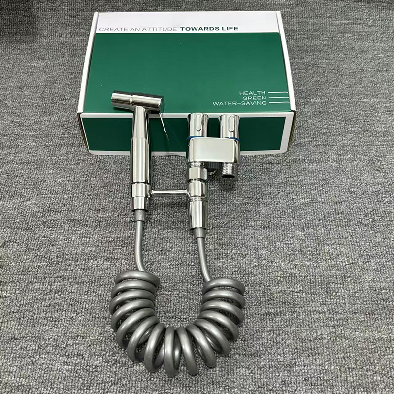 304 stainless steel dual-purpose toilet flushing spray gun set, bathroom and balcony faucet companion Specification drawing