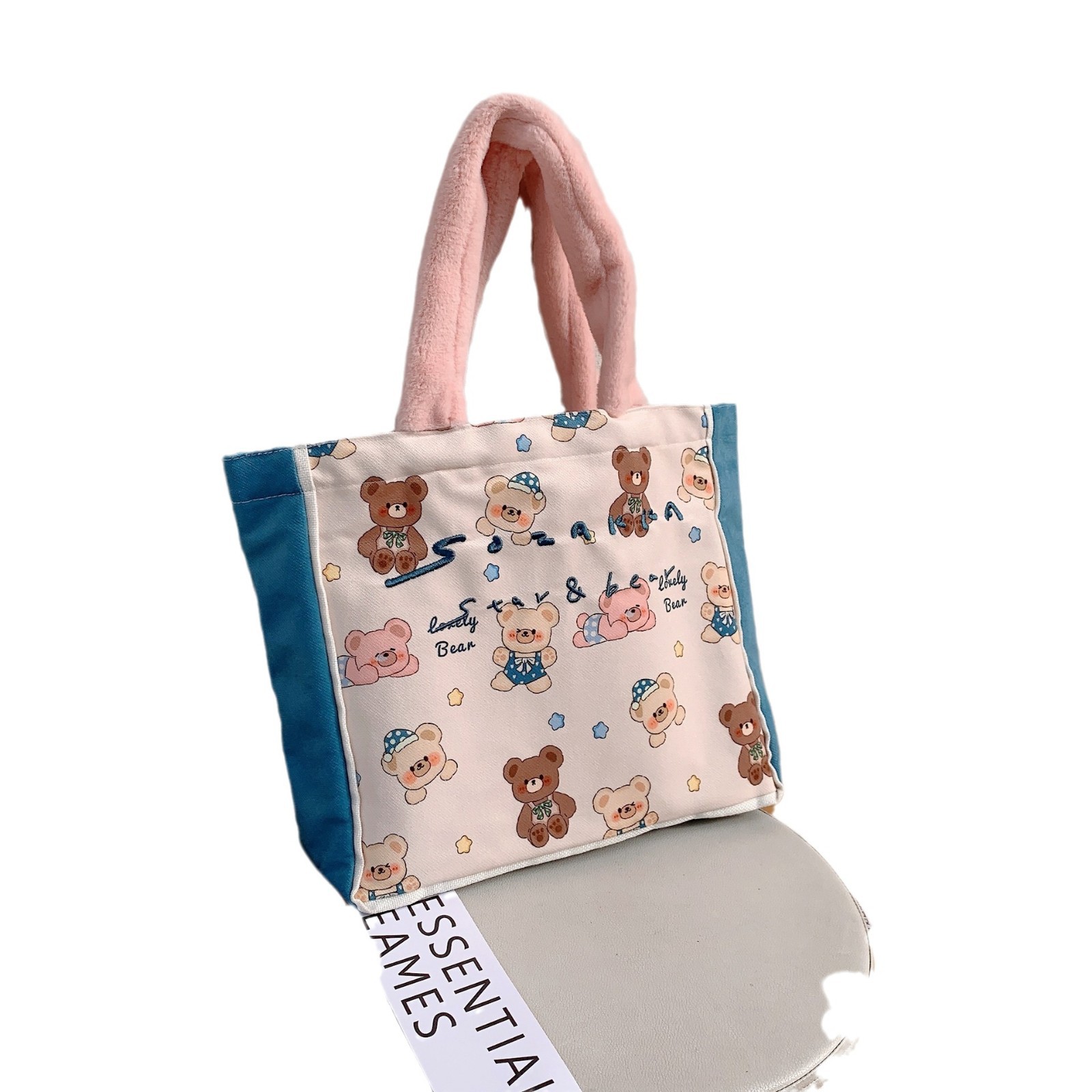 21153 patchwork single-shoulder bag for girls, Korean version student bag for class, large-capacity canvas bag, commuting handbag for work Application Scenario