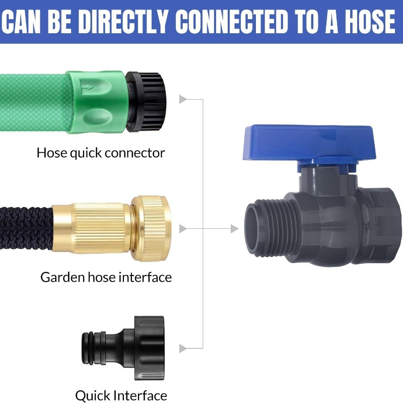 Cross-border US standard 3/4GHT internal and external threaded hose fittings, switch water valve, garden hose, threaded stop valve Application Scenario