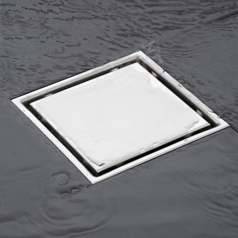 15*15 anti-odor invisible floor drain, 304 stainless steel concealed floor drain, bathroom shower room floor drain, cross-border full figure