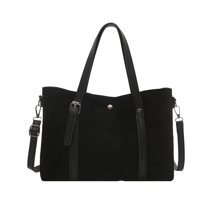 The 2024 autumn/winter new large-capacity, laid-back tote bag for women, with a soft surface texture, is a commuter single-shoulder bag and a crossbody bag Item Picture