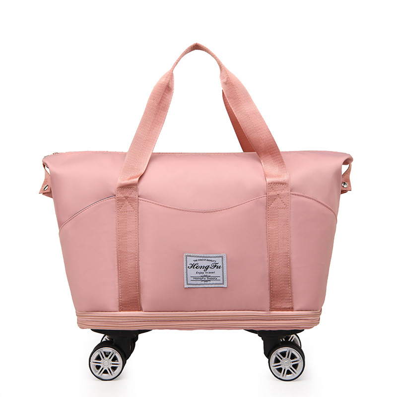 Short-distance travel luggage bag with wheels, expandable travel bag, fashionable dry and wet separation, large-capacity yoga fitness bag Item Picture