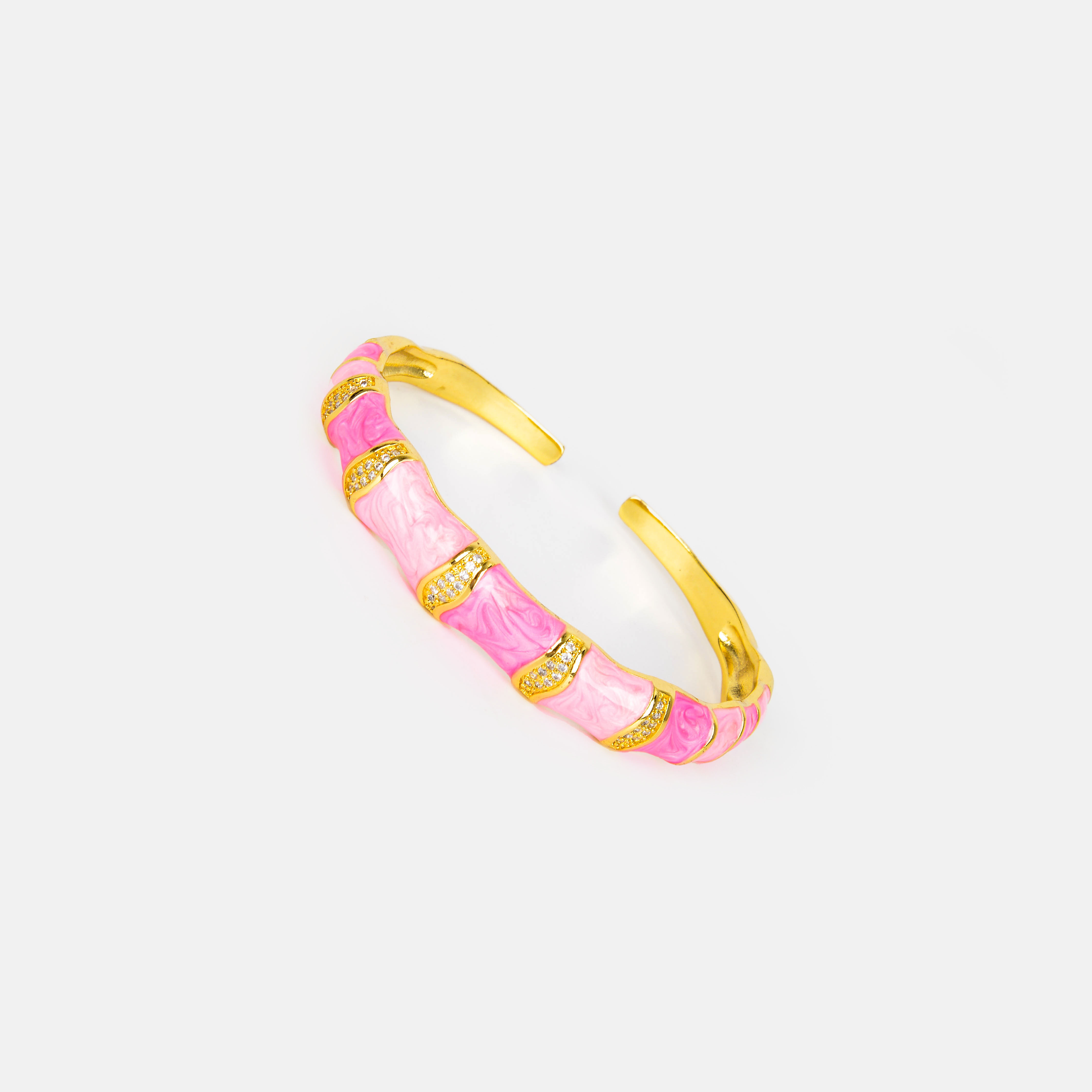 The new color-block design is unique, versatile and elegant. The bracelet is fashionable and simple. The gold powder jewelry is from Europe and America Specification image