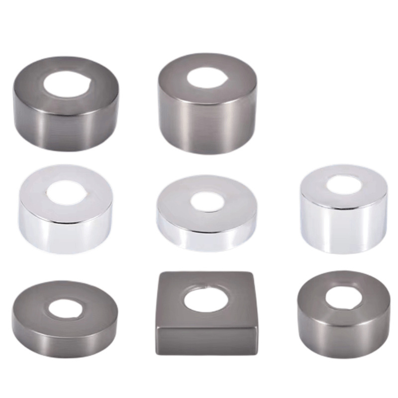 Stainless steel cold and hot shower faucet decorative cover wall hole cover ugly cover shower head mixing valve enlarged and thickened cap Item Picture
