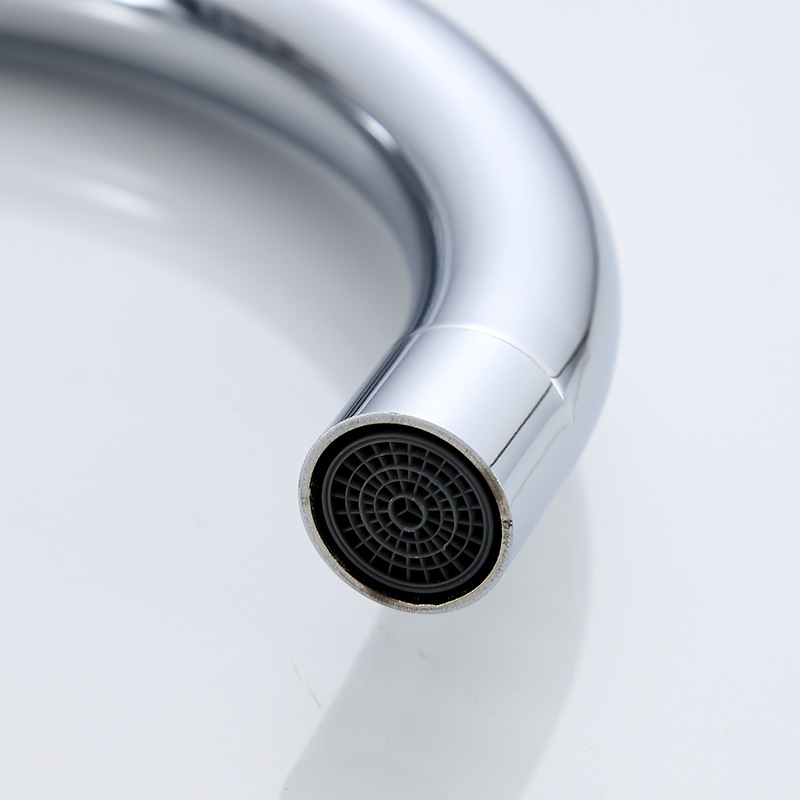 Three-way flat sink, ball bearing large bend, large seven-way kitchen hot and cold water faucet, sink, household rotating sink faucet Specification drawing