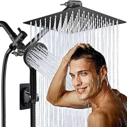 Cross-border foreign trade American concealed showerhead extension rod shower set, bath three-way water distributor, stainless steel showerhead Item Picture